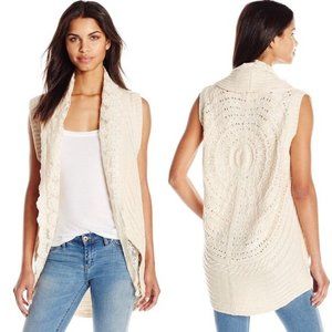 Flying Tomato Cream Crochet Lace Open Cardigan NWT